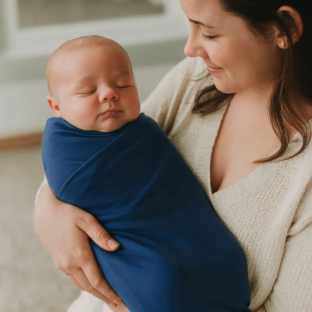 Blue Titan Swaddle - Happiness, Smile, People in nature, Comfort, Child | Everetts Place