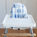 Little Joy Co. Blue Watercolor Cushion Cover For IKEA Antilop Highchair - Everetts Place Boutique - 