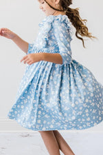 Mila & Rose ® Bluebell 3/4 Sleeve Ruffle Twirl Dress - 