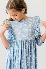 Mila & Rose ® Bluebell 3/4 Sleeve Ruffle Twirl Dress - 