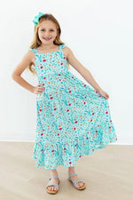 Mila & Rose ® Bluebell Breeze Ruffle Maxi Dress - 