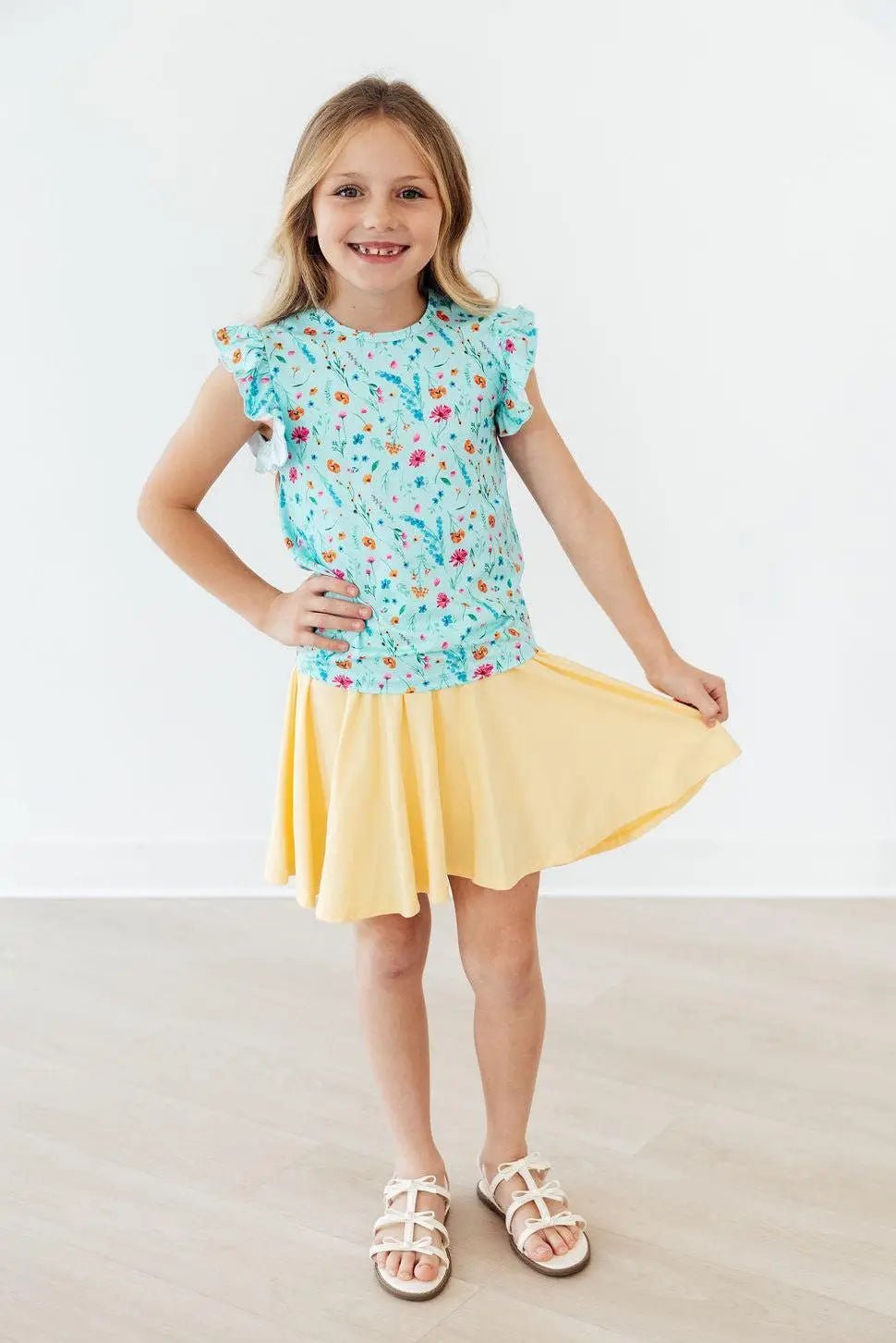 Mila & Rose ® Bluebell Breeze S/S Ruffle Tee - 