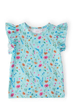 Mila & Rose ® Bluebell Breeze S/S Ruffle Tee - 