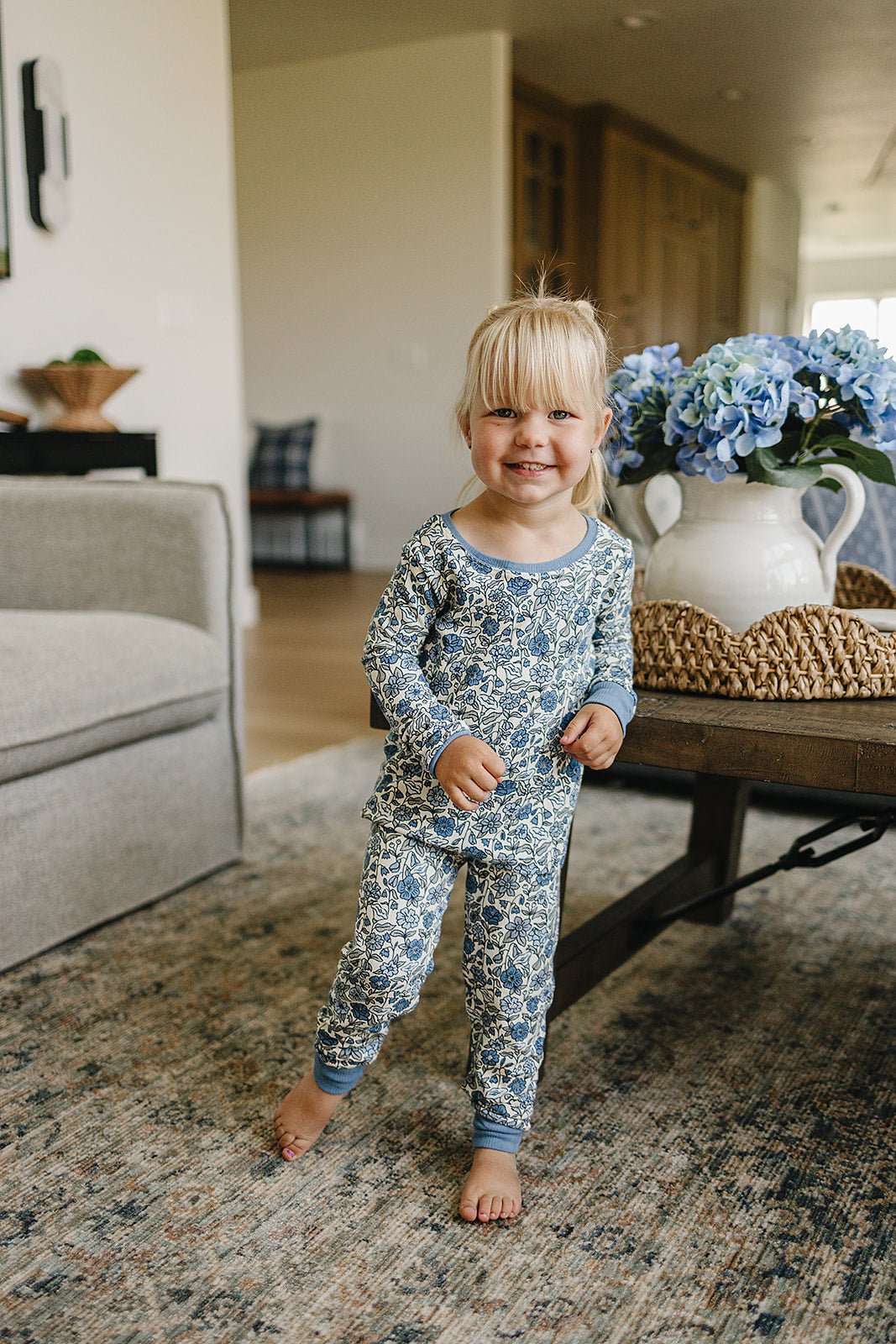 Mebie Baby Bluebell Pointelle Bamboo Cozy Set - 