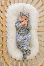Mebie Baby Bluebell Pointelle Bamboo Knot Gown - 