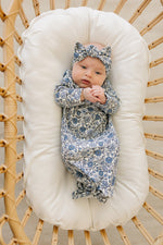 Mebie Baby Bluebell Pointelle Bamboo Knot Gown - 