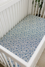 Mebie Baby Bluebell Pointelle Bamboo Stretch Crib Sheet For Standard 52x28 - 