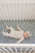 Mebie Baby Bluebell Pointelle Bamboo Stretch Crib Sheet For Standard 52x28 - 