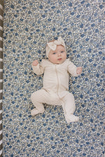 Mebie Baby Bluebell Pointelle Bamboo Stretch Crib Sheet For Standard 52x28 - 