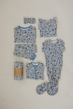 Mebie Baby Bluebell Pointelle Bamboo Stretch Swaddle - 