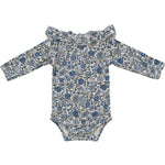 Mebie Baby Bluebell Ruffle Sleeve Pointelle Bamboo Bodysuit - 