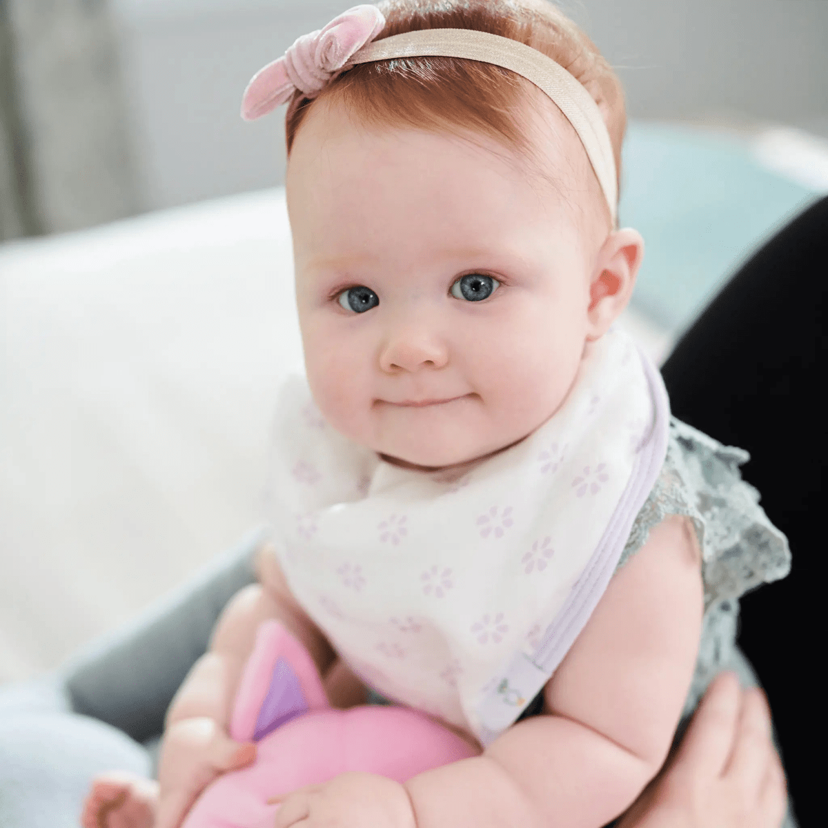 Blueberries And Flowers Lavender Bib Set with Super Absorbent Fabric for Babies - Everetts Place