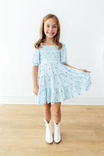 Mila & Rose ® Blueberry Kisses Smocked Ruffle Dress - 
