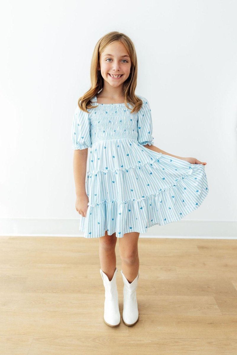 Mila & Rose ® Blueberry Kisses Smocked Ruffle Dress - 