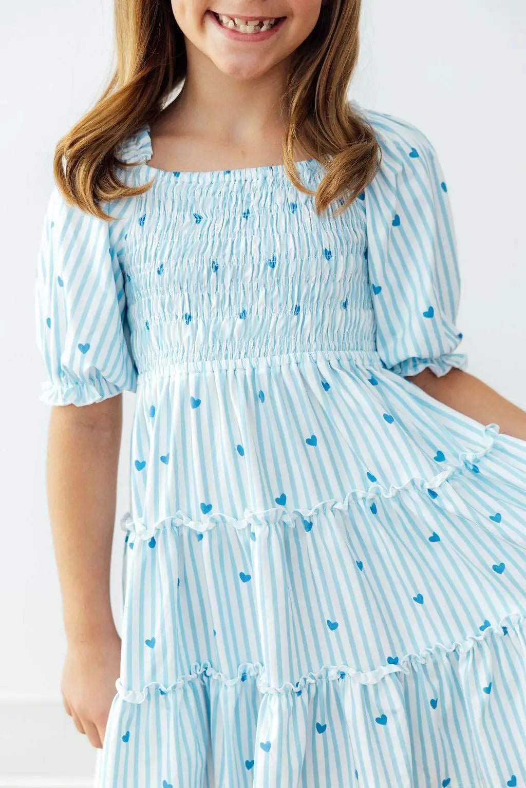 Mila & Rose ® Blueberry Kisses Smocked Ruffle Dress - 
