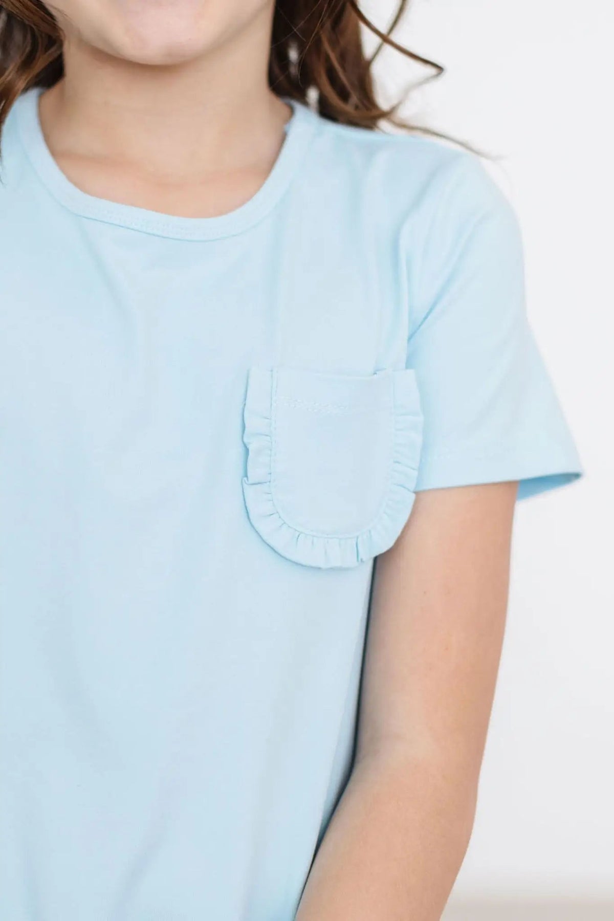 Mila & Rose ® Bluebird T Shirt Dress For Girls With Ruffle Pocket - 