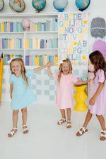 Mila & Rose ® Bluebird T Shirt Dress For Girls With Ruffle Pocket - 