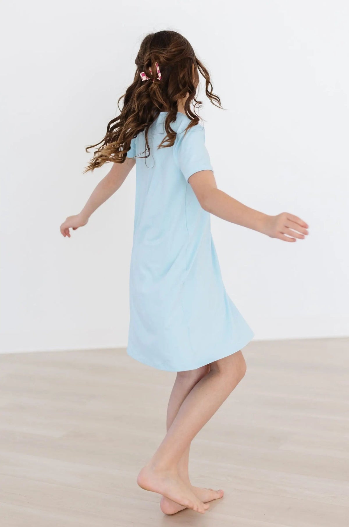 Mila & Rose ® Bluebird T Shirt Dress For Girls With Ruffle Pocket - 