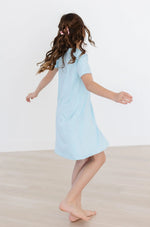 Mila & Rose ® Bluebird T Shirt Dress For Girls With Ruffle Pocket - 