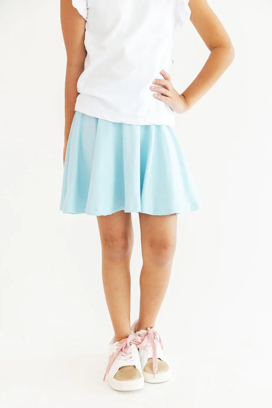 Bluebird Twirl Skort - Pink, Waist, Sleeveless shirt, Ruffle, Skort | Everetts Place
