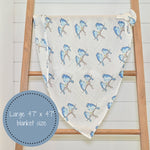 LollyBanks Bluebirds of Happiness Swaddle BlanketEveretts Place