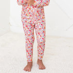 Bestaroo Blush Bloom All Over Print Cotton Bamboo Relaxed Fit Joggers For Kids - 