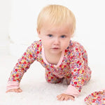 Bestaroo Blush Bloom Convertible Baby Coverall In Bamboo Viscose With Two Way Zipper - 