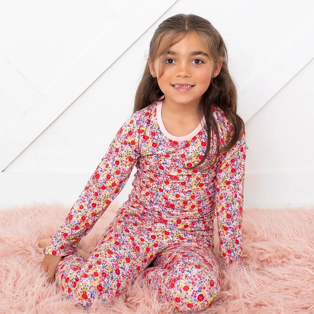 Blush Bloom Pajama - Pink, Child, Baby & Toddler Clothing, Nightwear, Happiness | Everetts Place