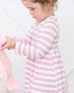 Blush Stripes L/S Dress by Bestaroo