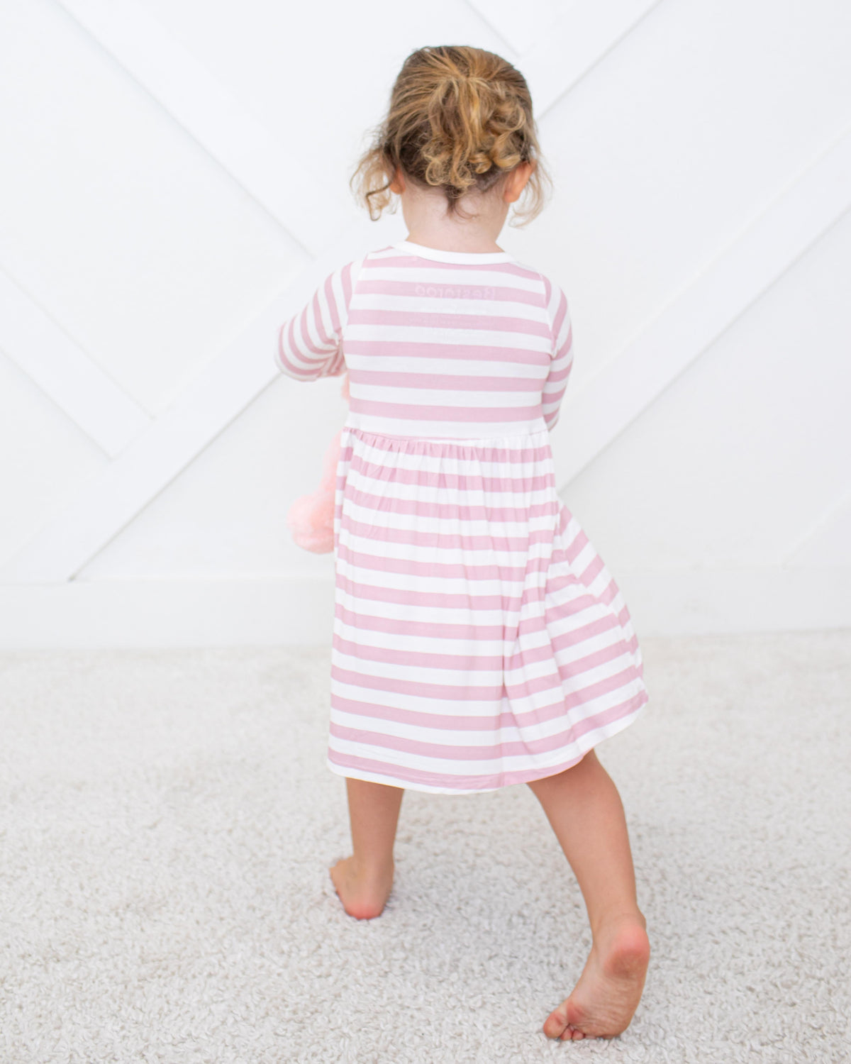 Blush Stripes L/S Dress by Bestaroo
