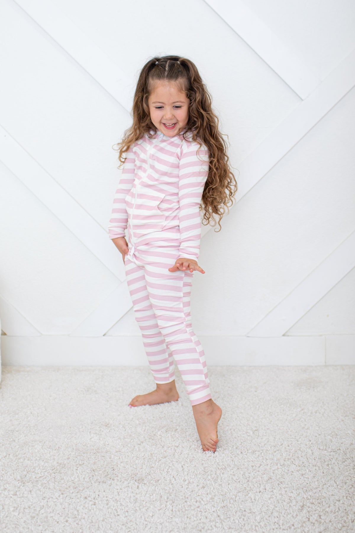 Blush Stripes Relaxed Fit Jogger by Bestaroo
