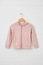 Bestaroo Blush Zipper Hoodie for Kids with Fully Lined Hood and Plush Bamboo Cotton - 