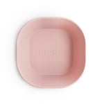 Mushie square silicone baby feeding bowls