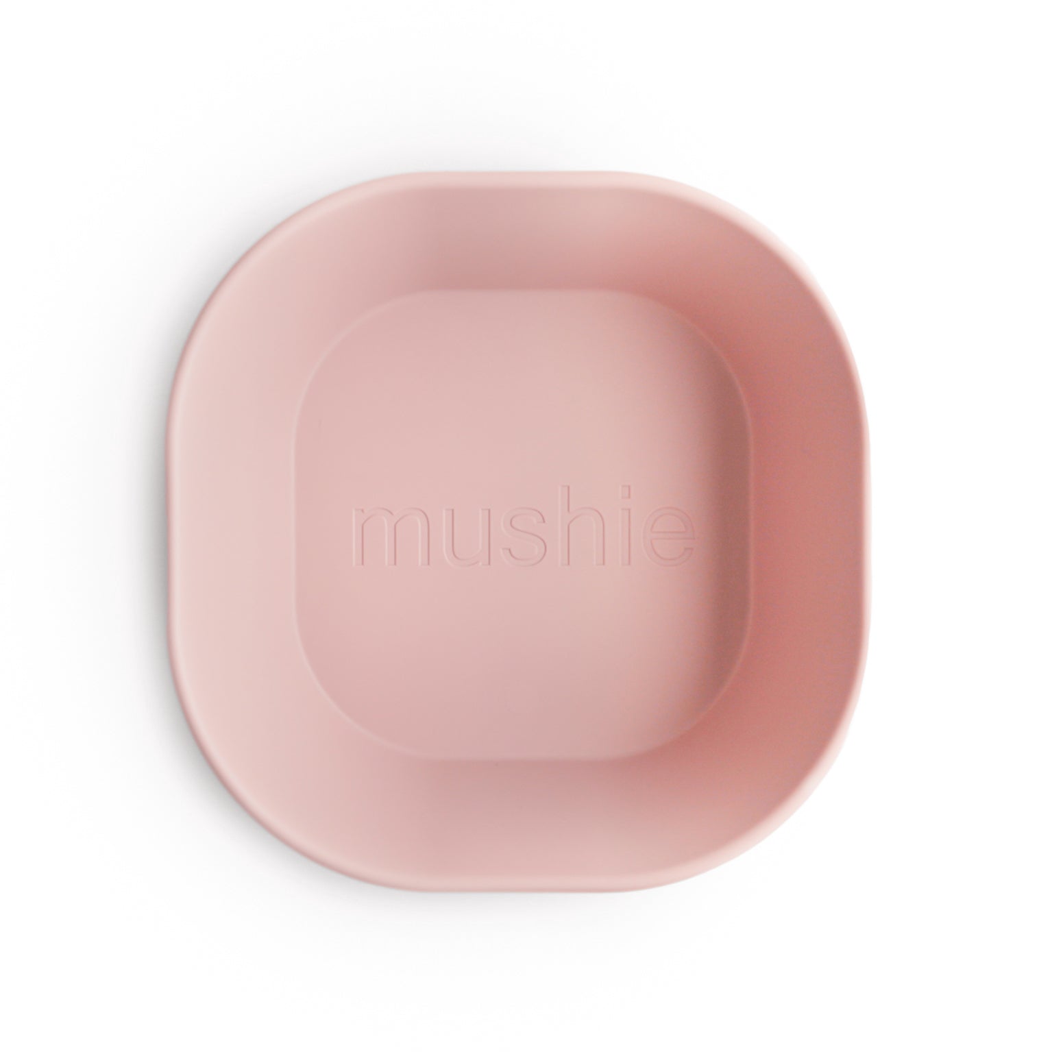 Mushie square silicone baby feeding bowls