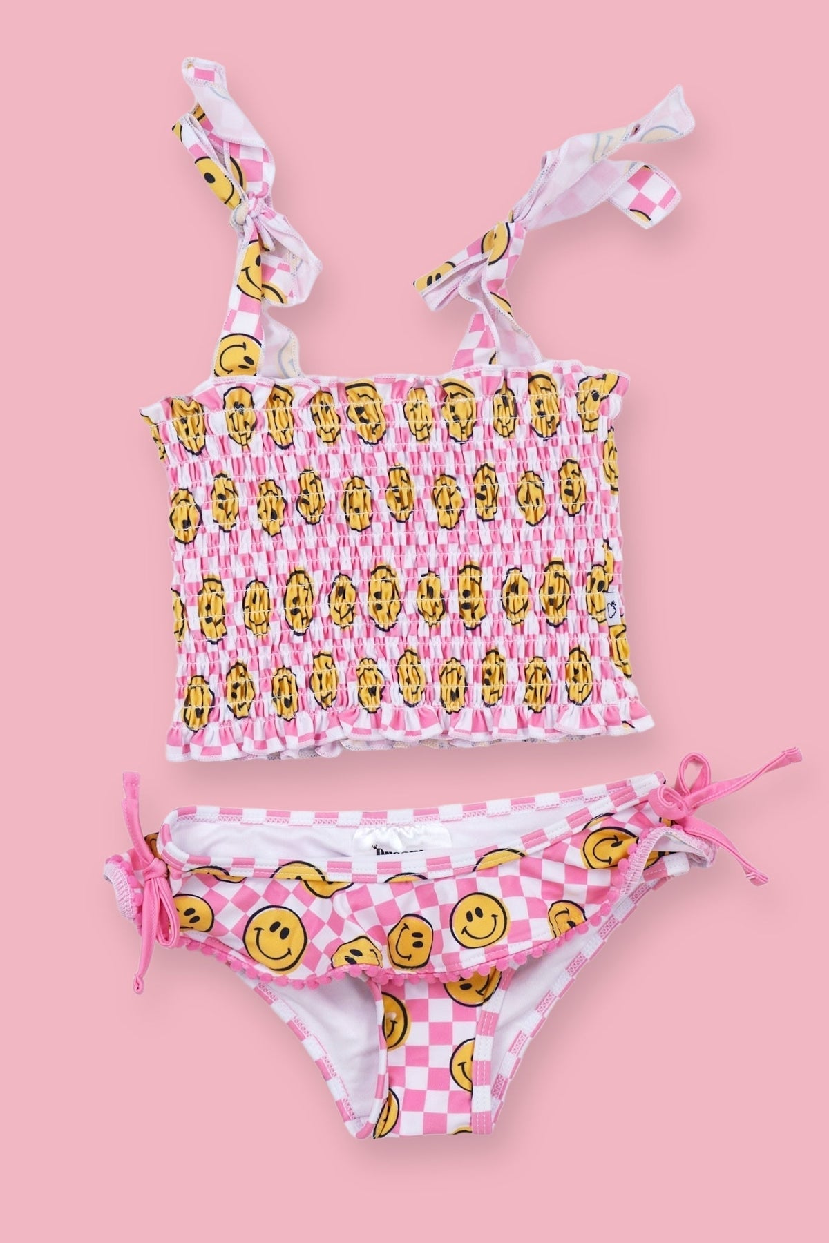 DREAM BIG LITTLE CO BLUSHIN' CHECKERS DREAM SMOCKED TANKINI TWO PIECE SWIM SUITEveretts Place