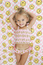 DREAM BIG LITTLE CO BLUSHIN' CHECKERS DREAM SMOCKED TANKINI TWO PIECE SWIM SUITEveretts Place