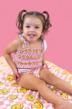 DREAM BIG LITTLE CO BLUSHIN' CHECKERS DREAM SMOCKED TANKINI TWO PIECE SWIM SUITEveretts Place