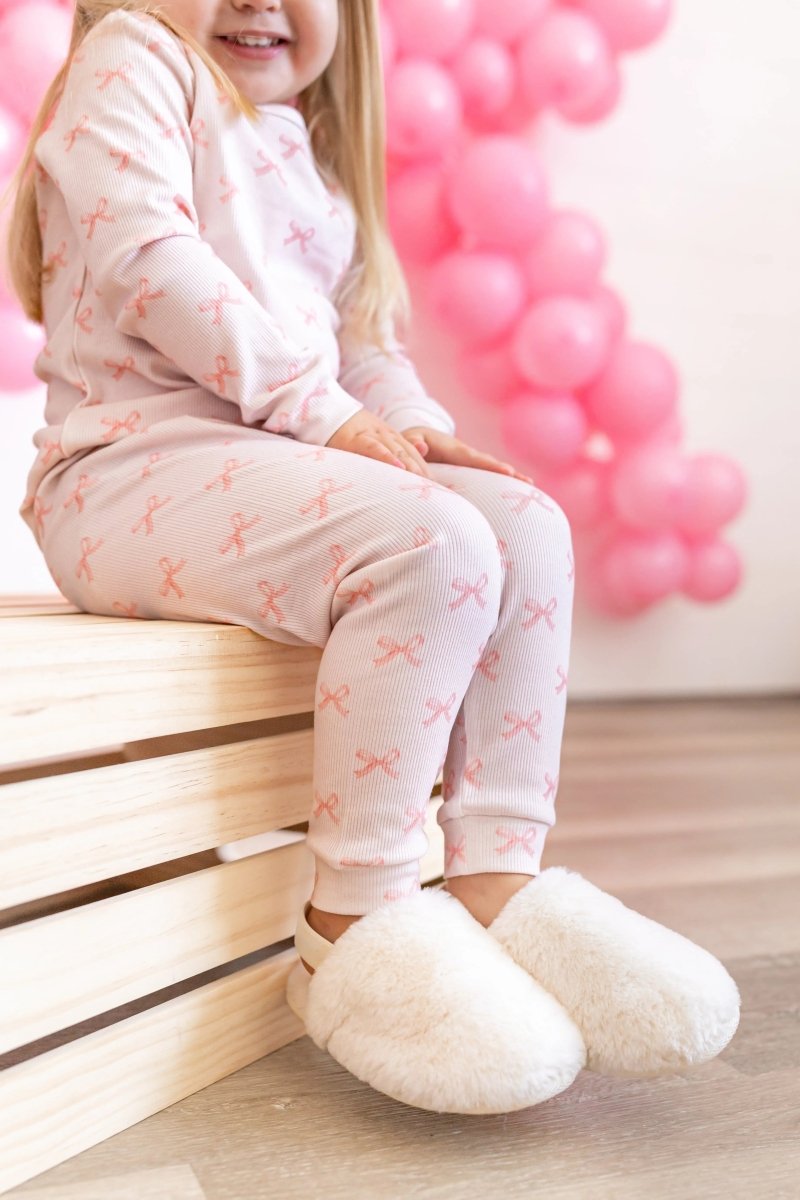 Little Joy Co. Blushing Bows Bamboo Pajamas 2Piece Breathable Sleepwear - Everetts Place Boutique - 