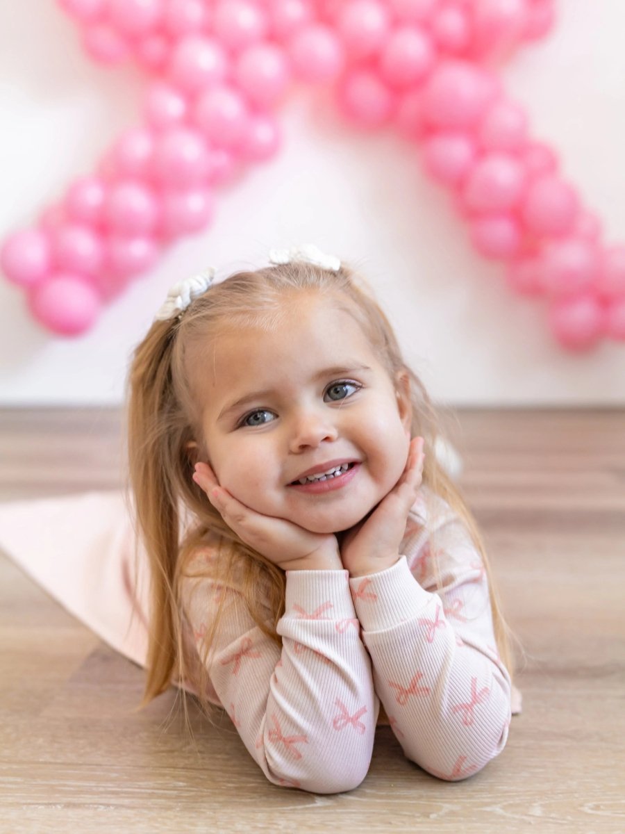 Little Joy Co. Blushing Bows Bamboo Pajamas 2Piece Breathable Sleepwear - Everetts Place Boutique - 