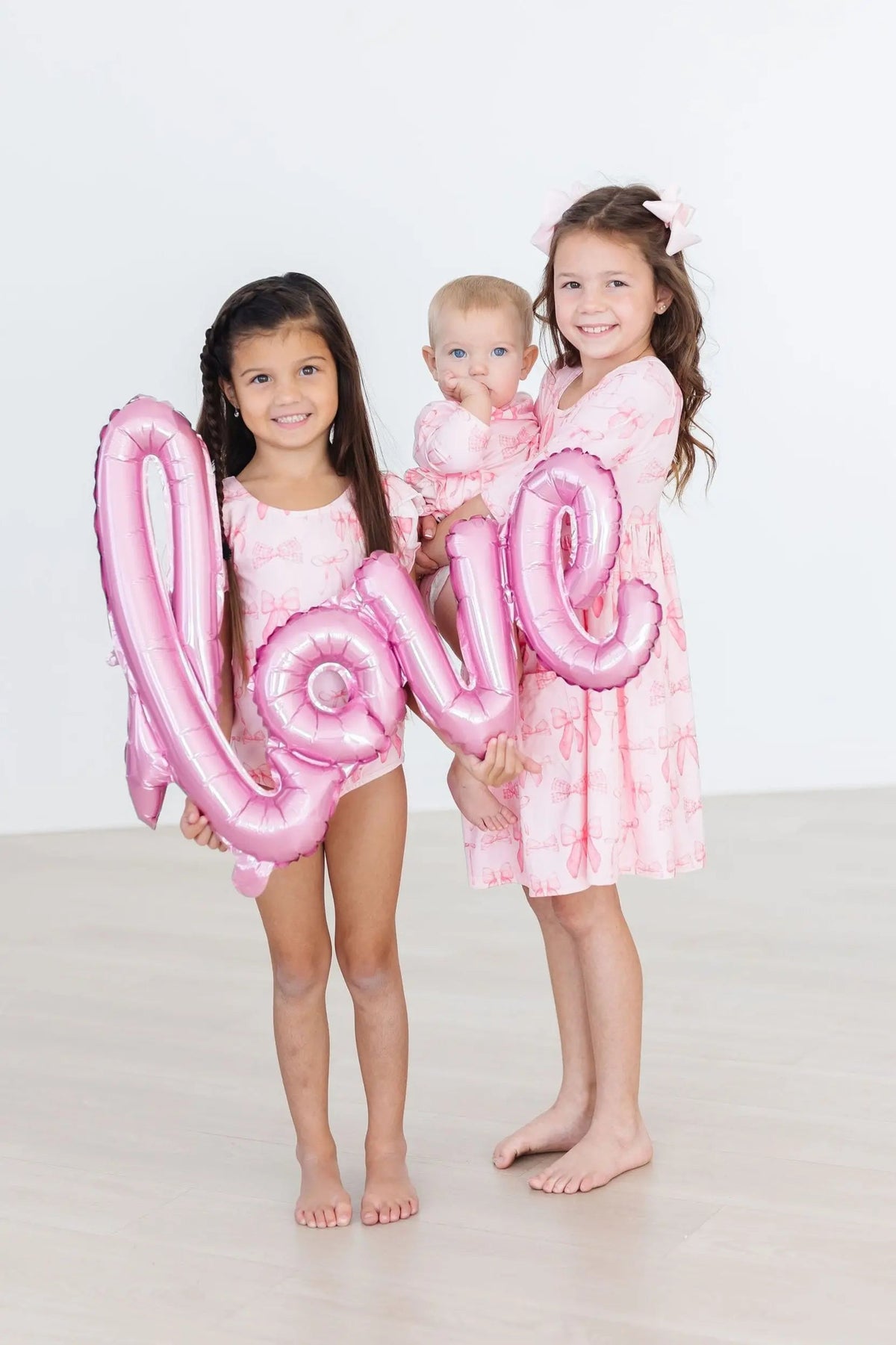 Mila & Rose ® Blushing Bows S/S Flutter Sleeve Leotard - 