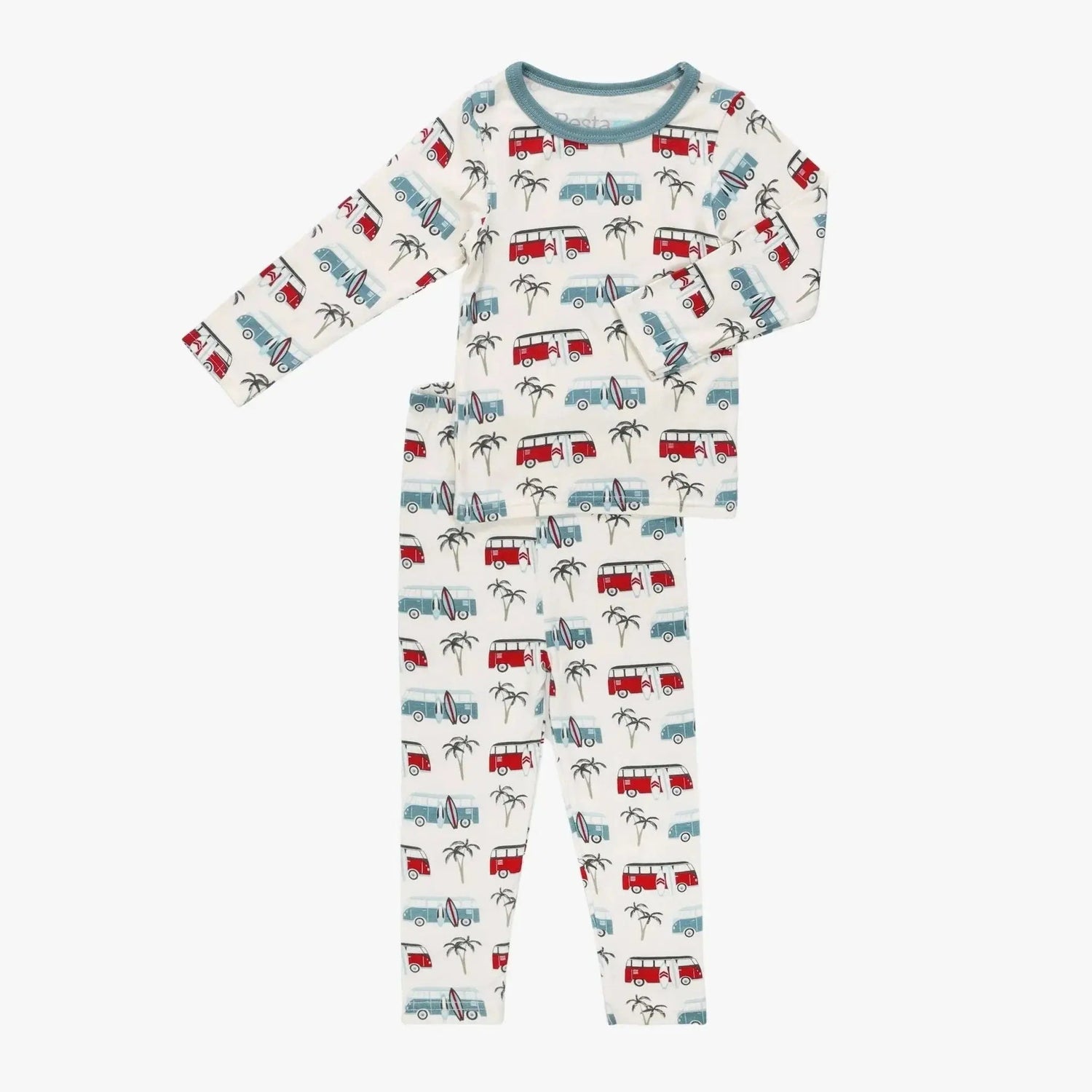 Bestaroo Boards And Buses Pajamas Matching Set For Kids Made Of Lenzing Micromodal - 