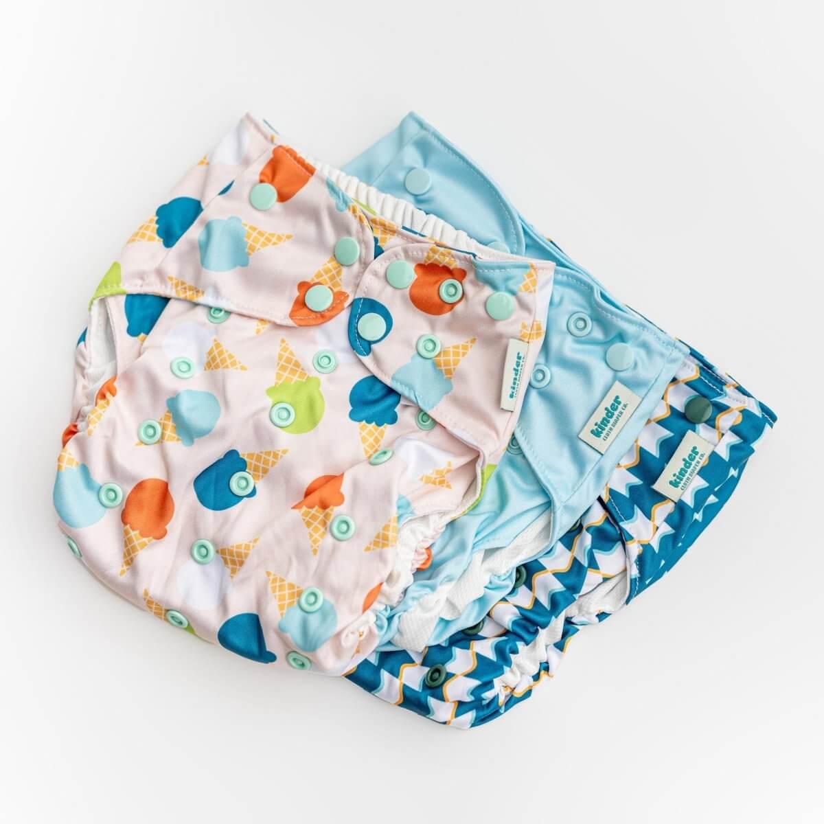 Kinder Cloth Diaper Co. Reusable Swim Diapers with Athletic Wicking Jersey (7 - 60lbs) - Everetts Place Boutique - 