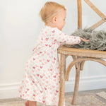 Sweet Bamboo Bohemian Style Dress for Girls with Ruffles and Pockets for Playtime - 