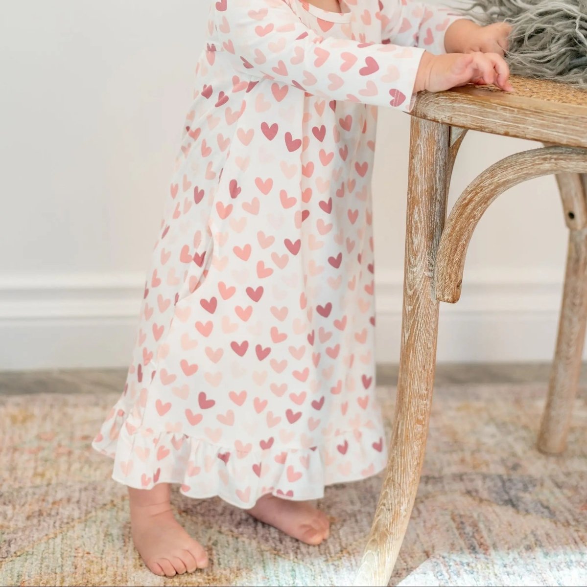 Sweet Bamboo Bohemian Style Dress for Girls with Ruffles and Pockets for Playtime - 