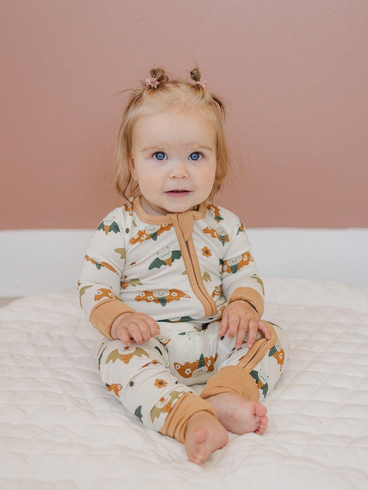 Bamboo Viscose Footie Pajamas - Boho Bats by Little Joy Co.