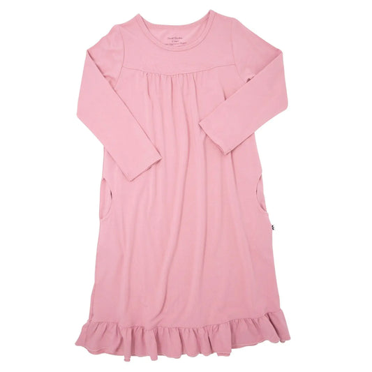 Boho Dress For Girls With Ruffles Long Sleeves And Double Sided Pockets Sweet Bamboo