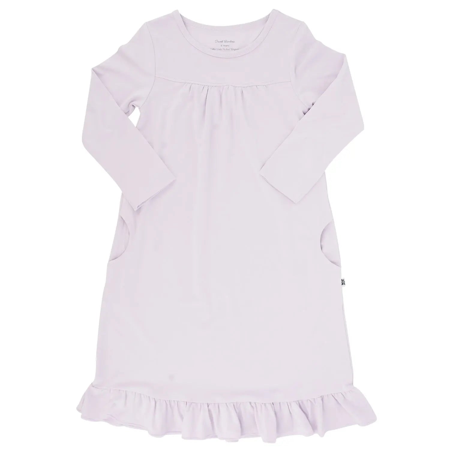 Boho Dress for Girls with Ruffles Long Sleeves and Double Sided Pockets Sweet Bamboo