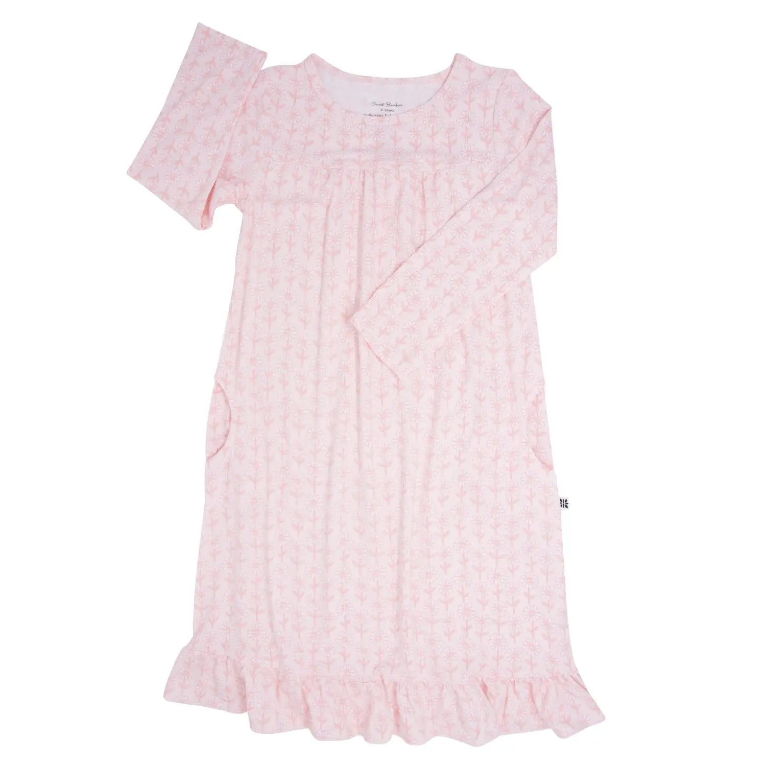 Sweet Bamboo Boho Dress for Little Girls with Ruffles and Pockets for Stylish Kids - Boho Dress Aisle