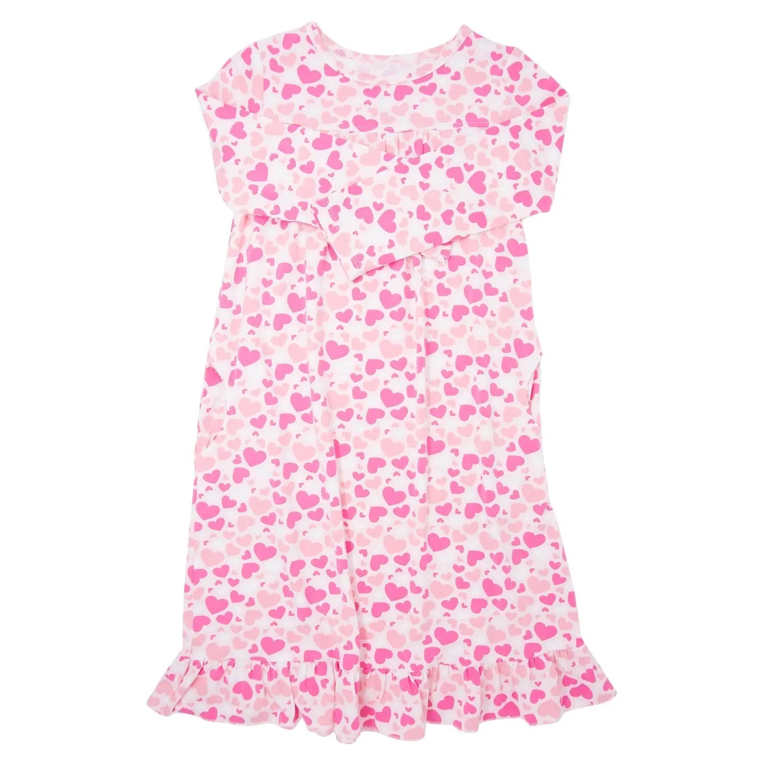 Boho Tea Length Dress with Ruffles and Pockets for Women Sweet Bamboo