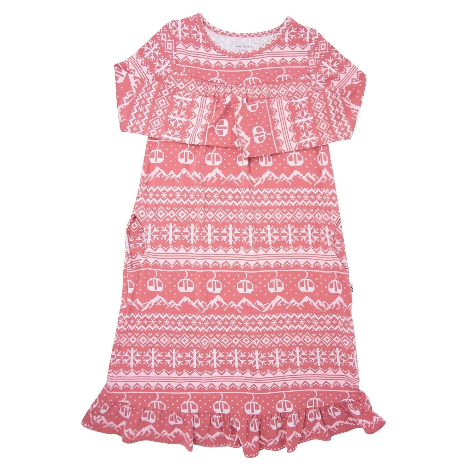 Boho Dress with Ruffles and Pockets for Women Sweet Bamboo